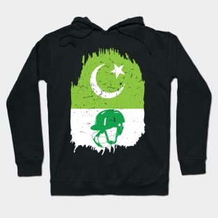 Pakistan Cricket Player Batsman Helmet Design Hoodie